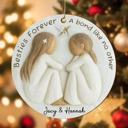 Best Friends - Personalized Wooden, Acrylic or Ceramic Ornament