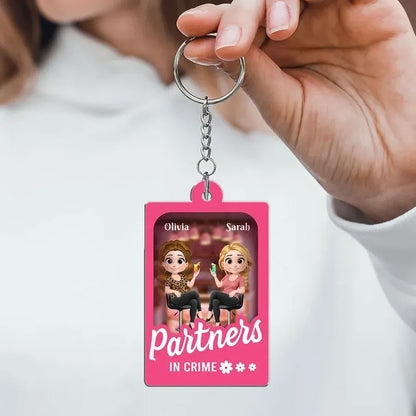 Besties Forever Personalized Acrylic Keychain and Decor