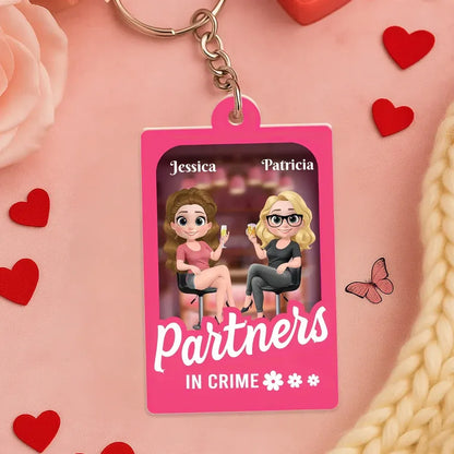 Besties Forever Personalized Acrylic Keychain and Decor