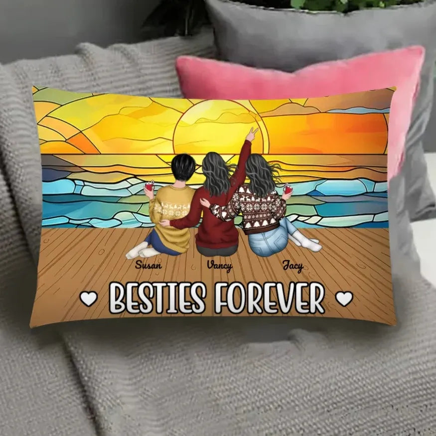 Besties Forever Personalized Acrylic Music Magnet