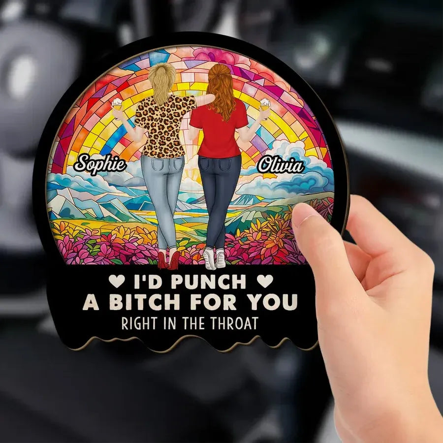 Best Friend Car Hanger - Printed Friendship Quote
