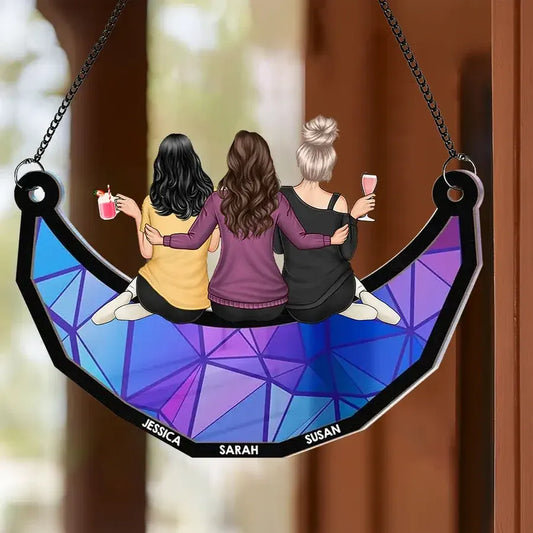 Best Friends Forever - Personalized Wood and Acrylic Layered Ornament