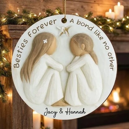 Best Friends - Personalized Wooden, Acrylic or Ceramic Ornament