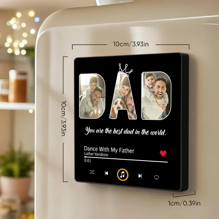 Best Dad Personalized Acrylic Music Magnet