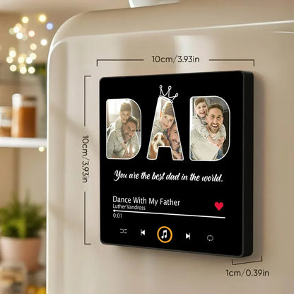 Best Dad Personalized Acrylic Music Magnet
