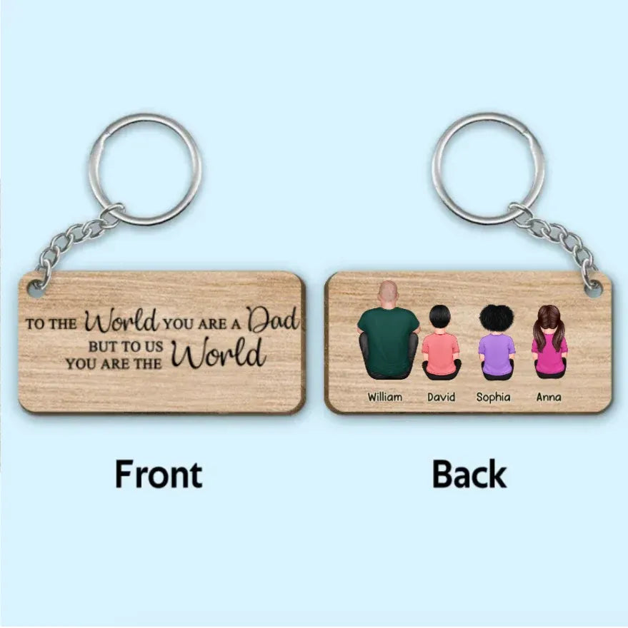 Personalized Family Wooden or Acrylic Keychain