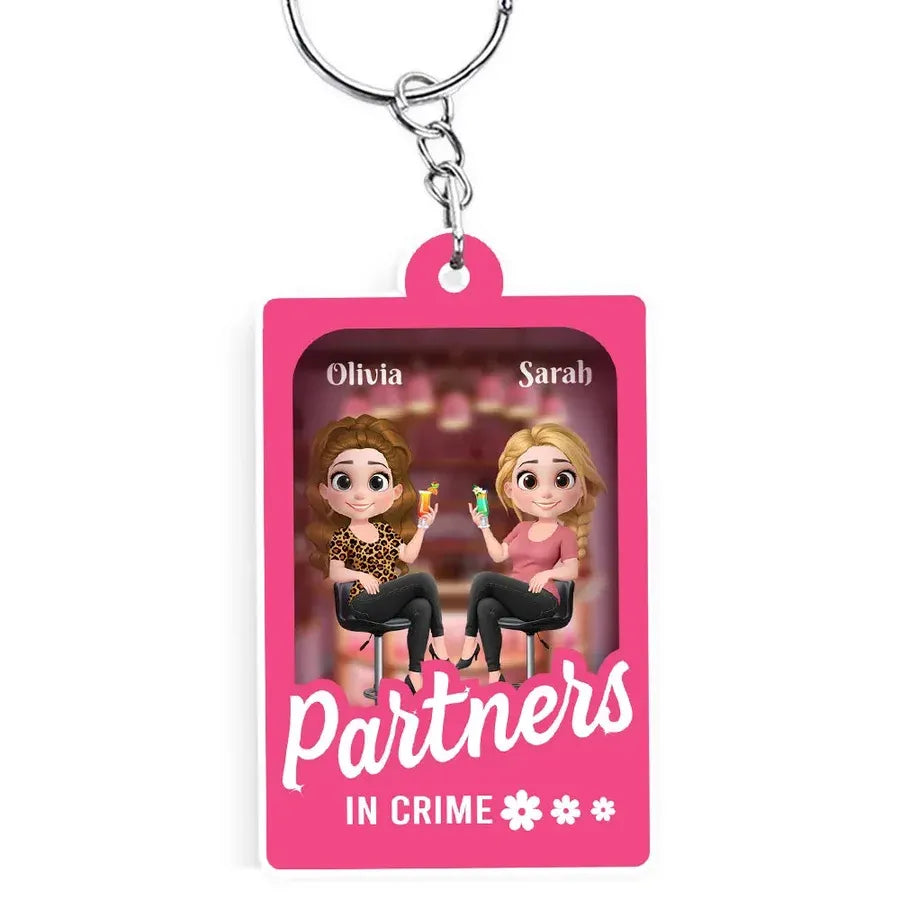 Besties Forever Personalized Acrylic Keychain and Decor