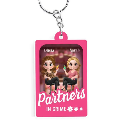 Besties Forever Personalized Acrylic Keychain and Decor