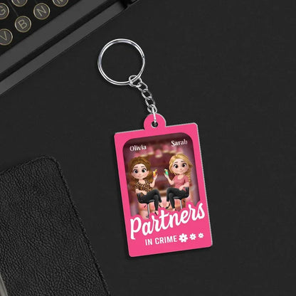 Besties Forever Personalized Acrylic Keychain and Decor