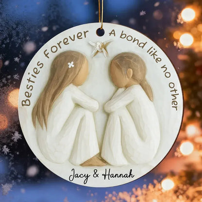 Best Friends - Personalized Wooden, Acrylic or Ceramic Ornament